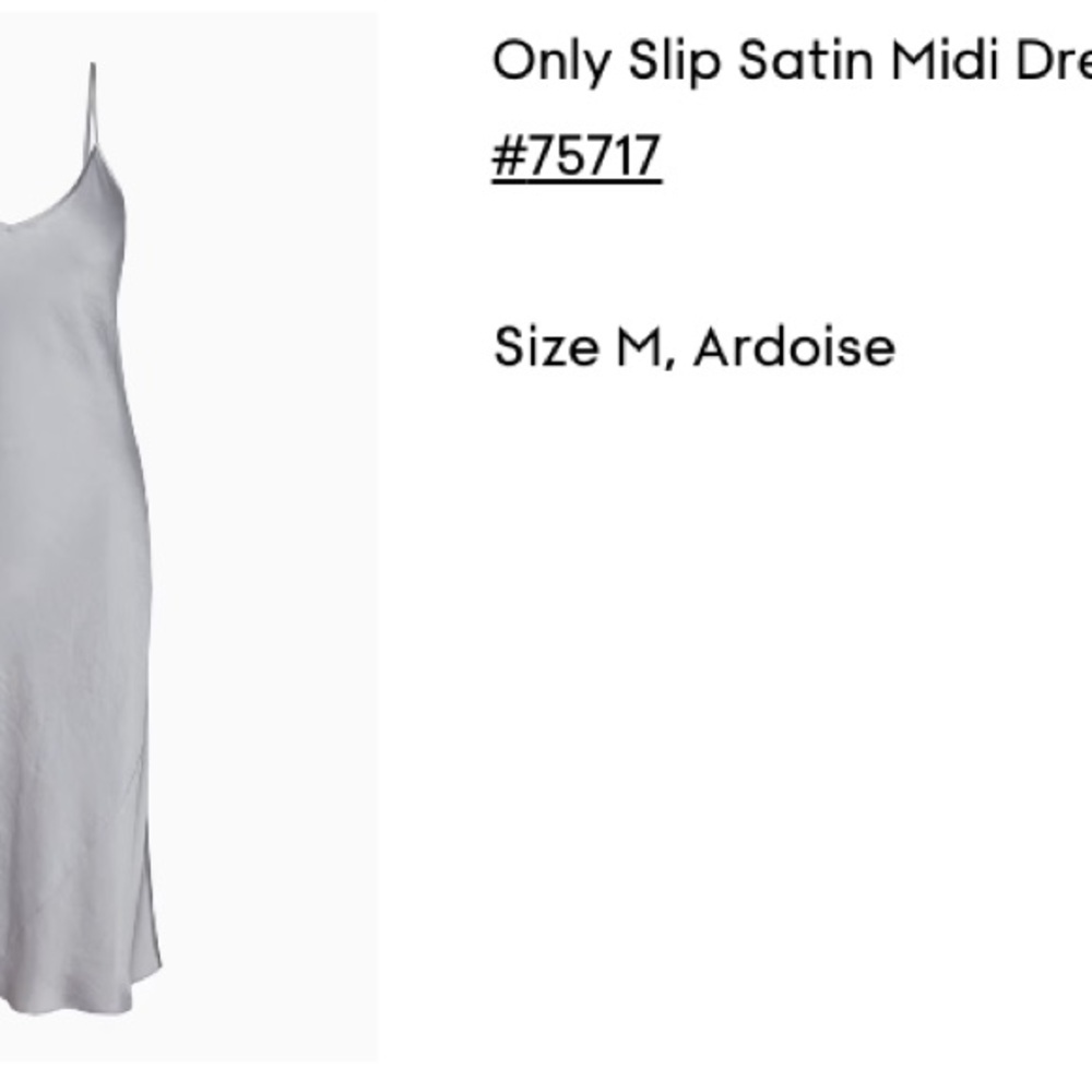 Wilfred Satin Midi Dress - Gray